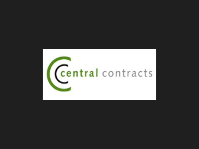Central Contracts Logo On Black background